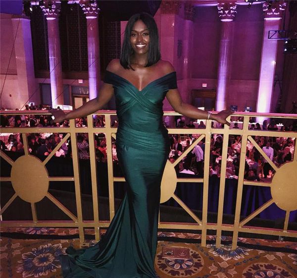 Günstiges Hunter Green-Abschlussballkleid 2019, neueste afrikanische schwarze Mädchen, roter Teppich, Feiertage, Abschlussfeier, Abendparty-Kleid, maßgeschneidert, Übergröße