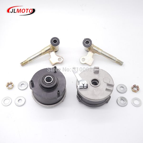 

1pair/2pcs steering strut knuckle spindle with drum brake wheel hub fit for atv 49cc 50cc 70cc 110cc go kart buggy bike parts