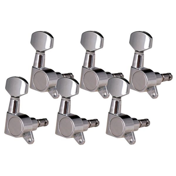 

silver electric guitar parts locking key machine heads tuners 6r tuning pegs