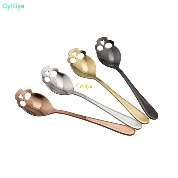2019 Sugar Skull Tea Spoon Suck Stainless Coffee Spoons Dessert