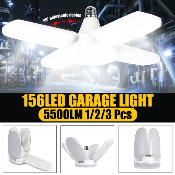 Super Bright LED Lampadine 60W E27 Led Fan Garage Light 5500LM 85-265V 2835 Led High Bay Illuminazione industriale per officina