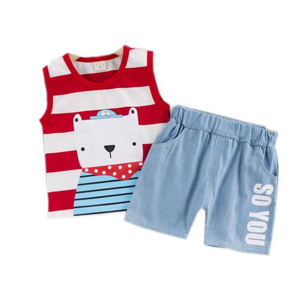 

new summer fashion baby girls clothes children boys cotton cartoon vest shorts 2pcs/sets toddler casual costume kids tracksuits, White