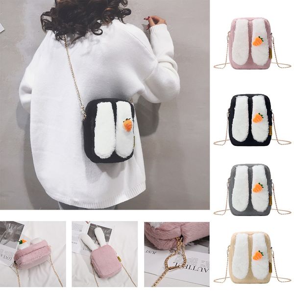 

2019 new cute handbag bolso mujer fashion plush satchel casual wild hand bag torebki damskie shoulder messenger clutch bag #c11