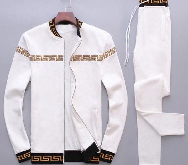 

fashion tracksuits men leisure sport suit luxury men s sportswear brand design jogger set cool sweatshirt ing, Gray