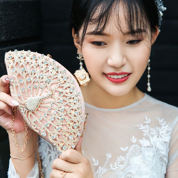 

elegant women handbag diamond peacock clutch bag wedding dinner bag