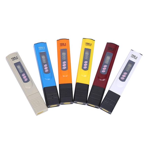 Digital TDS Tester Meter Monitor TEMP PPM Tester Pen Misuratori di temperatura LCD Stick Monitor di qualità della purezza dell'acqua Mini tester per filtri