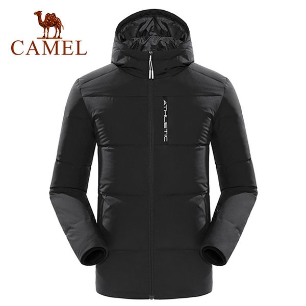 

camel down jacket men women winter warm 80% white duck down hooded hiking outdoor coat casual jaqueta masculino chaqueta hombre, Blue;black