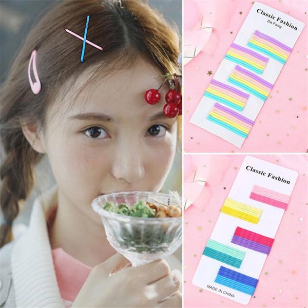 

1 set multicolor hairgrip women girls kids tie hair clips pin barrette accessories for women hair stick clasp hairpin headwear, Black;brown