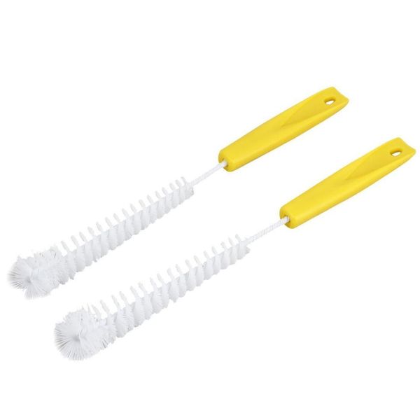

promotion 2pcs 27cm long yellow car auto wheel brush cleaning tool