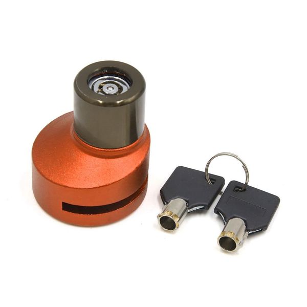 

uxcell orange aluminum alloy motorcycle security anti theft disk brake lock w 2 keys
