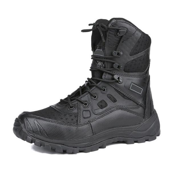 

new outdoor men's combat boots breathable lightweight desert boots shoes, Black