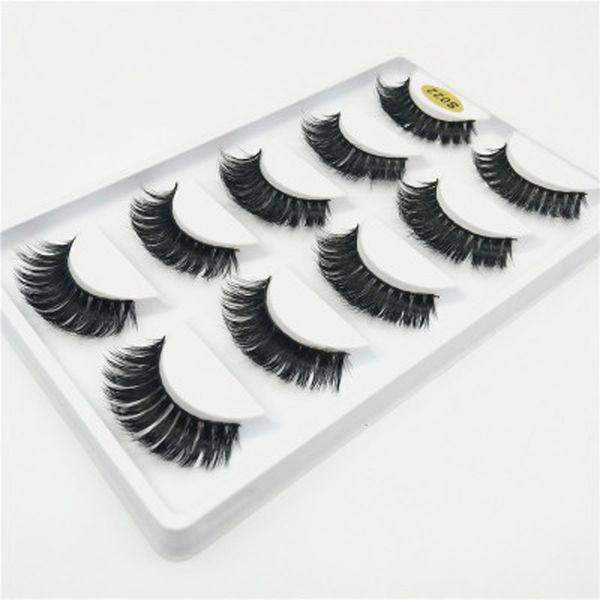 

false eyelashes 5 pairs thick stage makeup handmade 3d mink