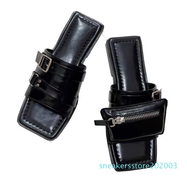 

2020 summer casual women sandals metal decoration fashion low heels quality sandals leather outdoor open toe cozy woman shoes s03, Black