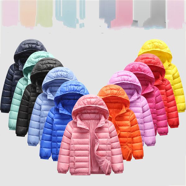 

90% white duck winter children's lightweight casual down jacket boy girl winter jacket coat baby clothes kids snowsuits winter, Blue;gray