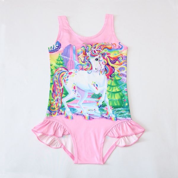 

2019 unicorn one-piece swimsuit for girl kids beach sport bathing swimwear upf 50