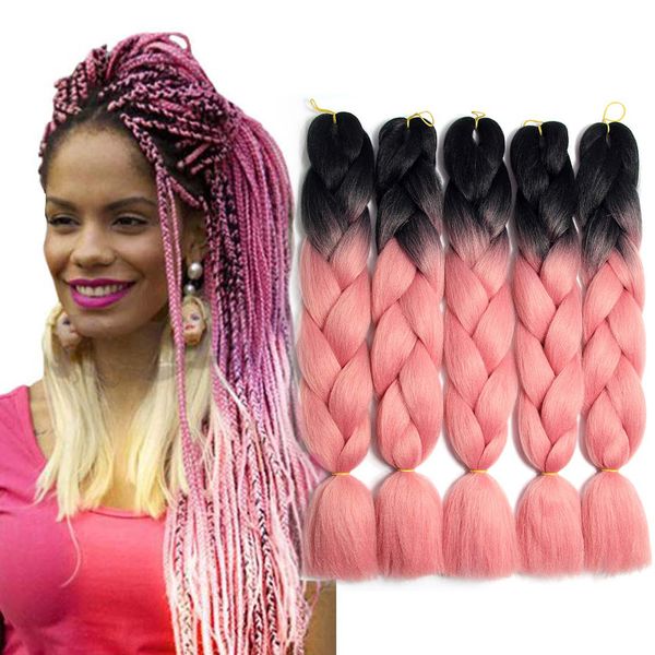 Ombre Braiding Hair Kanekalon Jumbo Braids Hair Extensions 2 Tone