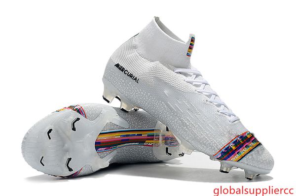 

white red black 100% original children soccer cleats cr7 mercurial superfly vi lvl up kids soccer shoes fast ship wholesale football boots