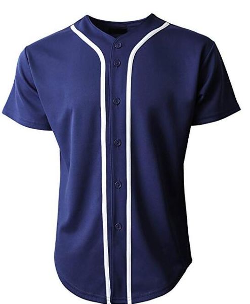 

Men 2019 ba eball team jer ey button down t hirt plain hort leeve navy whitejer ey