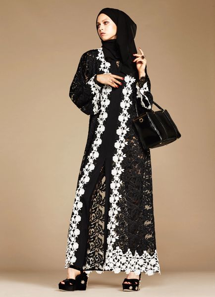 

fashion muslim women lace abaya full dress s-2xl plus size dubai kimono cardigan islamic evening dresses, Red