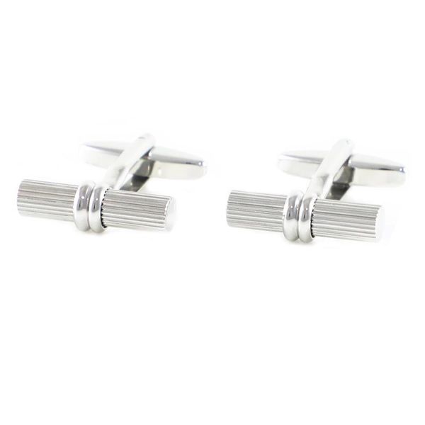 

день silver tone groove line цилиндр запонки классический водонагревателя бар запонок отца день рождения, Silver;golden