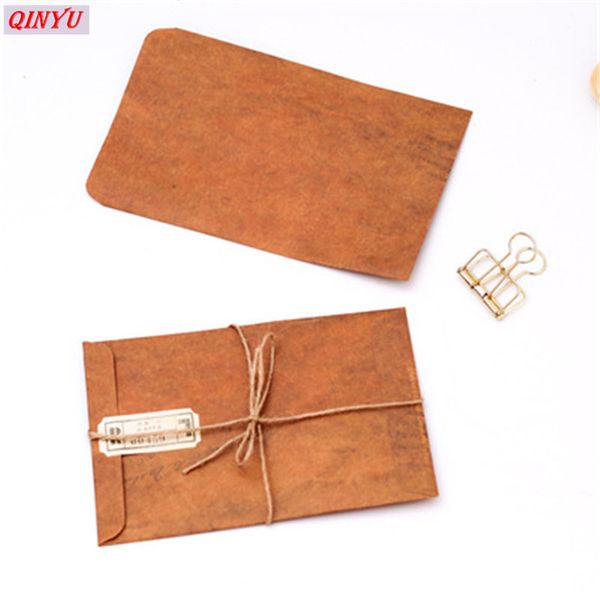 

5pcs old style vintage paper envelope brown kraft packaging for retro postcard invitations cards small gift festival supplies 5z