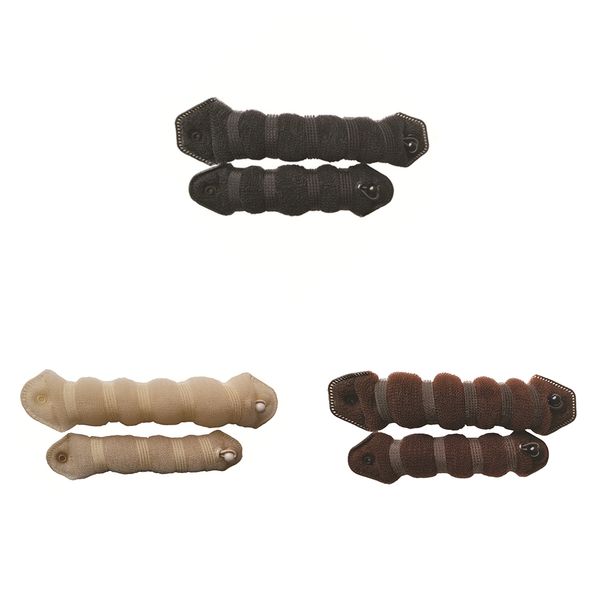 

2pcs hair styling donut former women girls foam sponge bun shaper magic bun maker diy tool, Brown