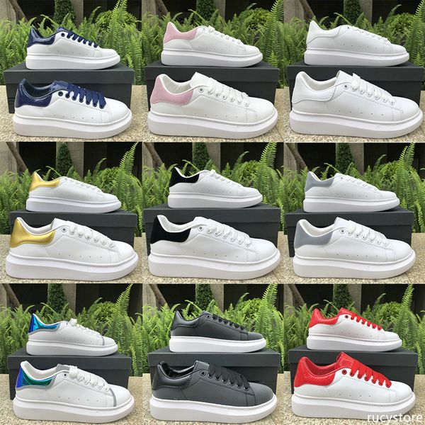 

designer luxury fashion mens women casual shoes flats platform sole velvet leather 3m reflective white outdoors daily dress party sneakers