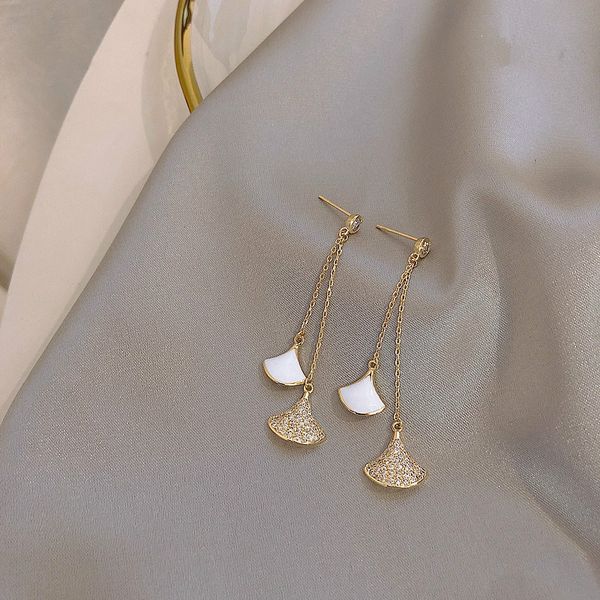 

2019 new arrival metal trendy geometric women dangle earrings long tassel earrings korean female elegant jewelry, Silver