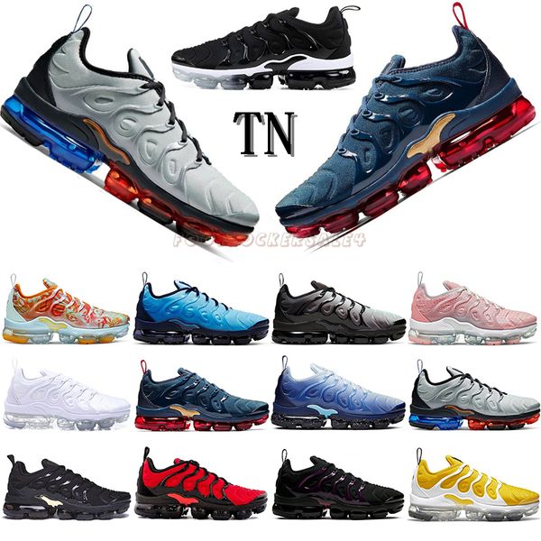 

2020 new tn plus star eggplant liquid betrue running shoes usa midnight navy triple black tns cushion mens trainers women sports sneakers, White;red