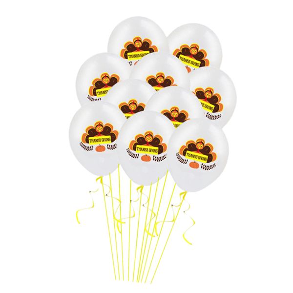 

thanksgiving day turkey printed latex balloons party favor decoration