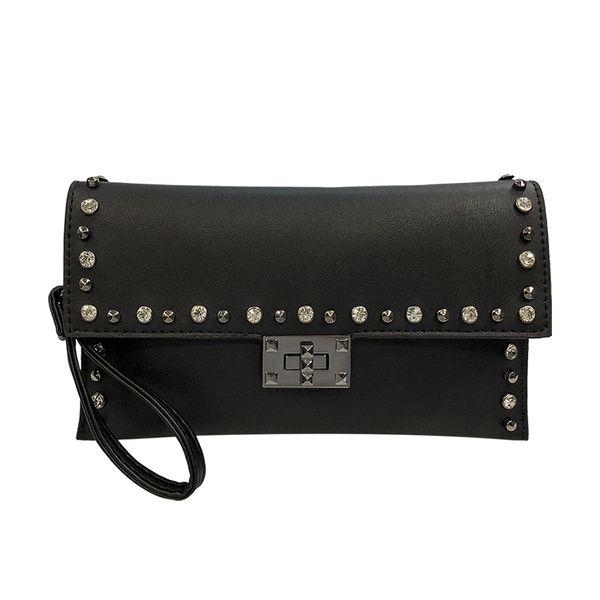 

new clutch bag female fashion wild rivet envelope bag shoulder diagonal