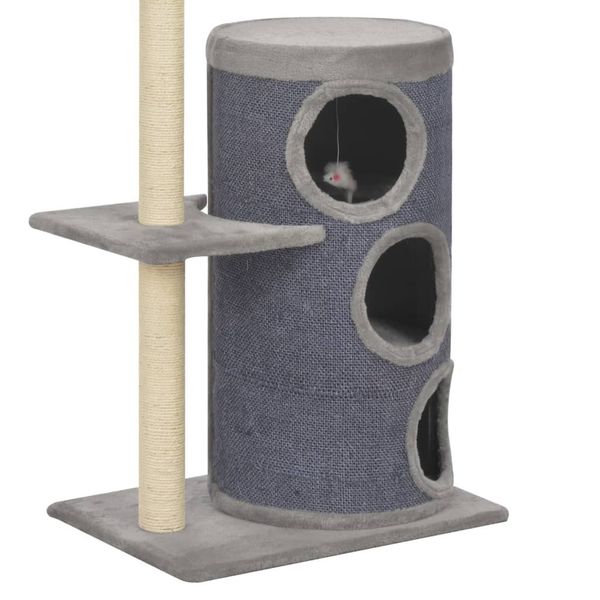 

cat tree with sisal scratchers gray 148 cm other bird supplies