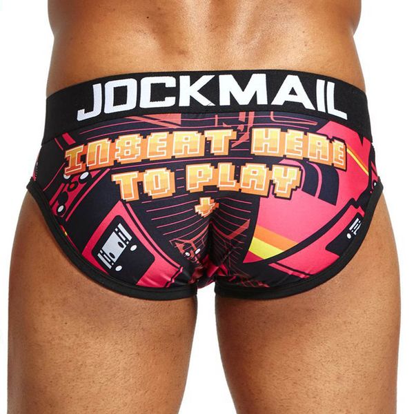 

jockmail men boy breathable cotton underwear boxer briefs shorts bulge pouch underpants male panties lingerie knickers stretch waistband, Black;white