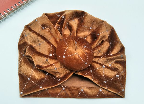 

16pc/lot new baby velvet hat solid donuts turban caps toddler boy girl infant beanie hat children's round knot hats hedwear, Slivery;white