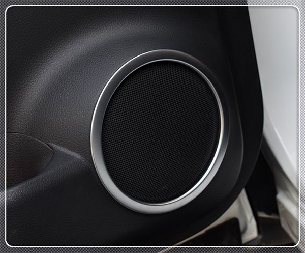 Hyundai Kona Encino Kauai 2018 2019 ABS Krom İç Kapı Ses için Hoparlör Ses Halka Araç Şekillendirici Aksesuarları Styling Döşeme lamba konuşun