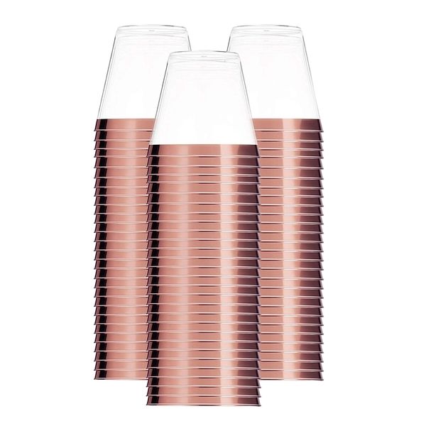 

plastic party tumblers perfect for weddings, birthdays, anniversaries, cute baby & bridal showers disposable cups straws