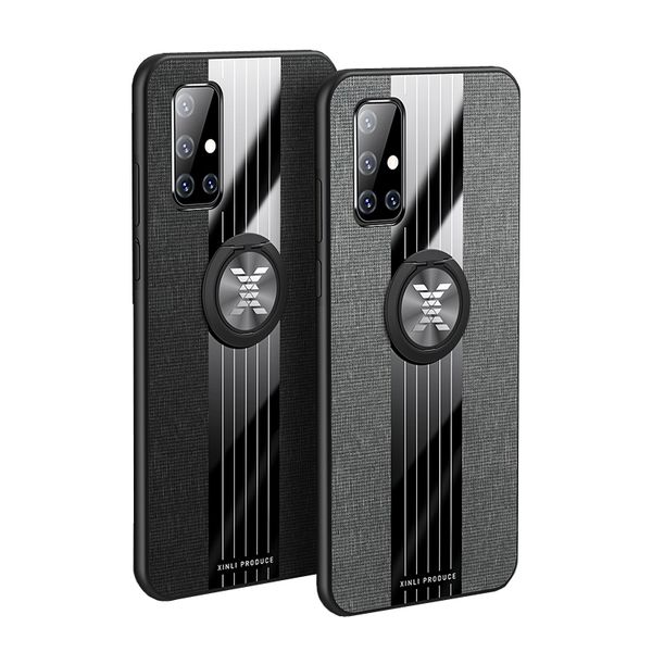 

for samsung a10a20a30a50a51 case luxury hard cloth with ring stand magnet slim protective back cover for a20s a70a71a80a90 shell