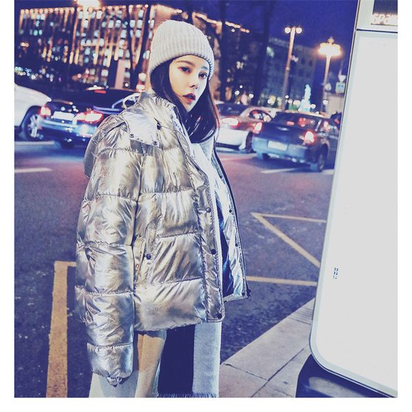 

solid color womens down jackets winter long sleeve hooded womens warm down single breasted ladies down jackets, Black