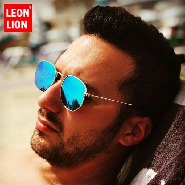 

leonlion 2019 fashion square солнцезащитные очки мужчины женщины ретро шестигранной зеркало металл солнцезащитные очки vintage brand lentes