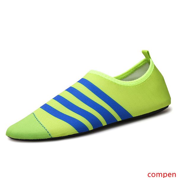 

white beach summer outdoor swim slipper on surf aqua skin sock striped shoes lighweight couples sea shoes