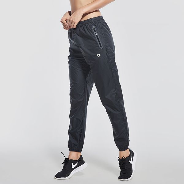 

new sport women running sweat pants body shaper weight lose fat burne stretch slimming pants running gym fitness jogging trouser, Black;blue
