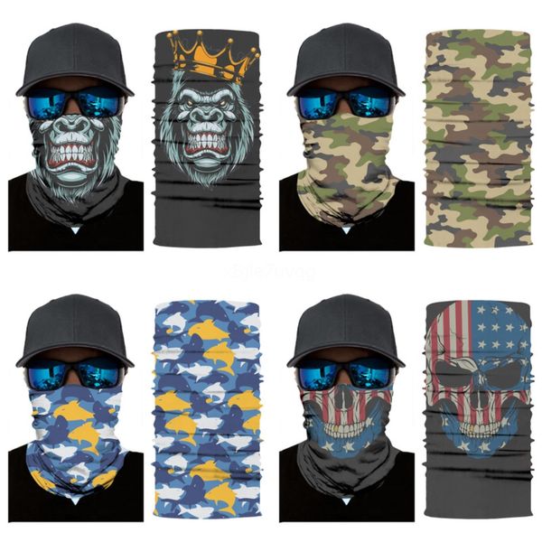 

3d clown skull magic cycling mask neck warmer face shield warmer outdoor bike skiing fishing bandana skull scarf men women#899, Blue;black