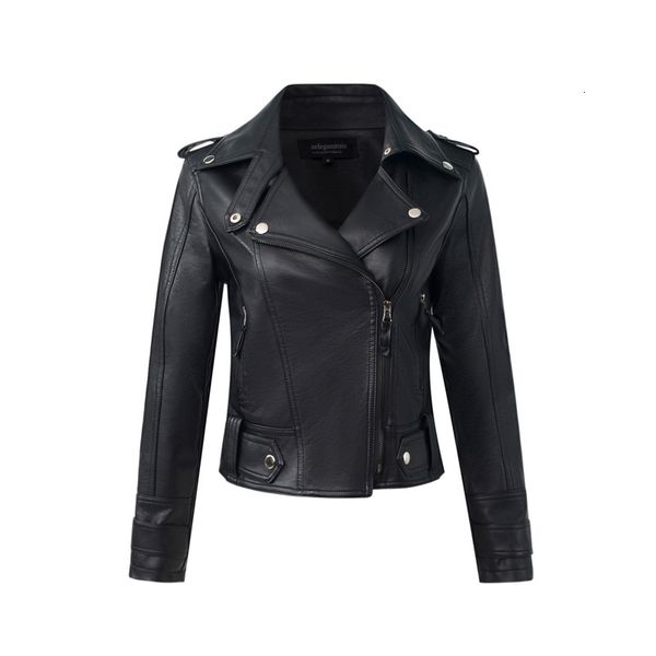 

ladies jacket women coat fashion pu leather jacket women slim motorcycle jackets soft leather coat lady autumn winter basic outerwear, Black;brown