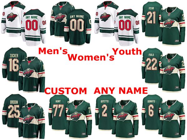

minnesota wild jerseys nico sturm jersey jerson zucker anthony bitetto jonas brodin brad hunt green white hockey jerseys custom shist, Black;red