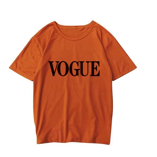 

2020 new fashion women's short-sleeved t-shirt printing round neck brand short t-shirt female casual letter b lady-ph, White