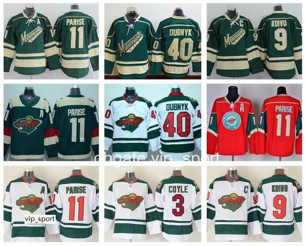 

зак париз джерси 11 хоккей миннесота вайлд 64 микаэль гранлунд 22 нино нидеррейтер 16 джейсон цукер 40 деван дубник хоккейные майки ice, Black;red