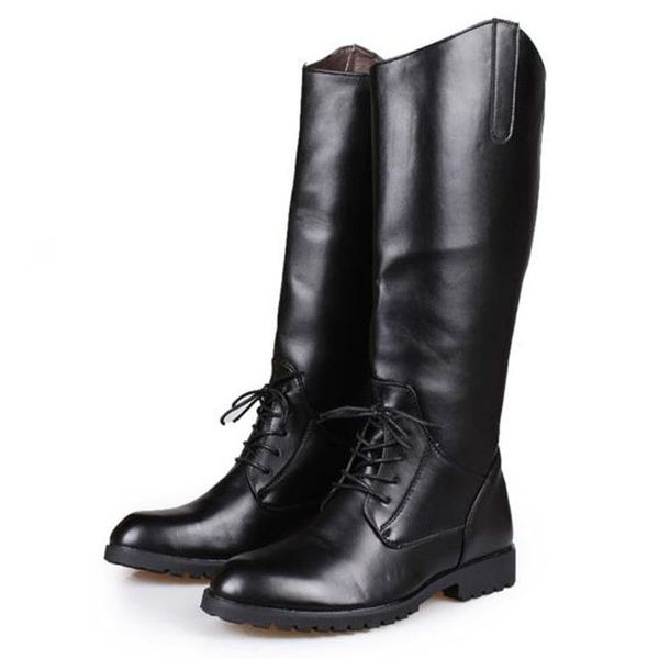 men knee high combat boots
