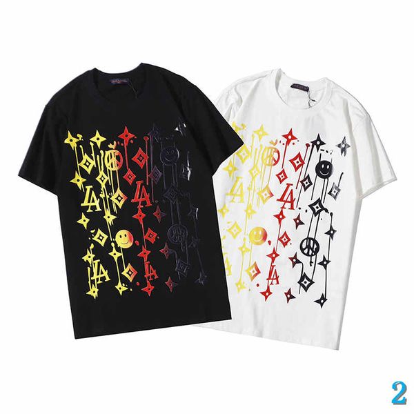 

мужские дизайнерские тройники рубашки тавра тис топы дышащие сыпучие шорты рукава красочные звезды печати роскошные топы футболки summer2, White;black