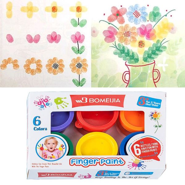 

30ml 6 vibrant colors washable gouache paint for kids school finger paint m0xb