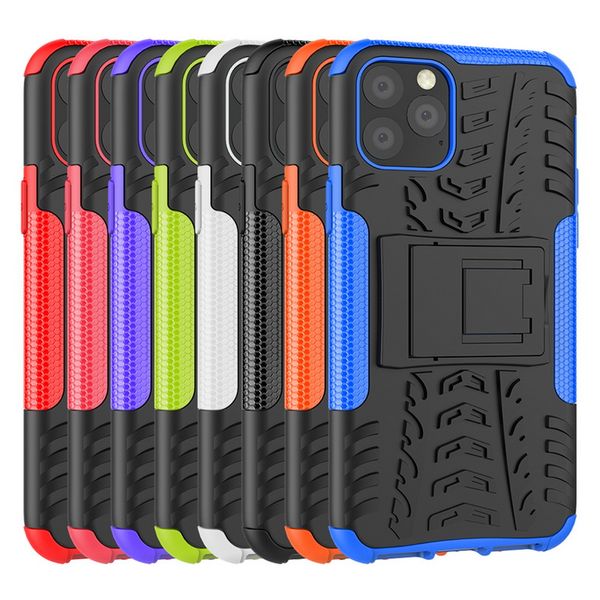 

tire pattern case for iPhone 11 Pro Max anti-shock non-slip rugged hybrid stand cover for iPhone X Xs XR 6 7 8 Plus protect case